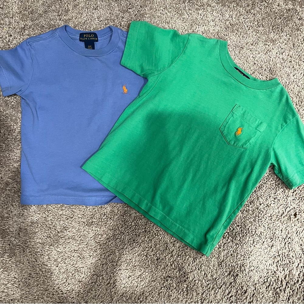 Lot of 2 Polo Ralph Lauren Toddler Boys T-shirts EUC size 3T